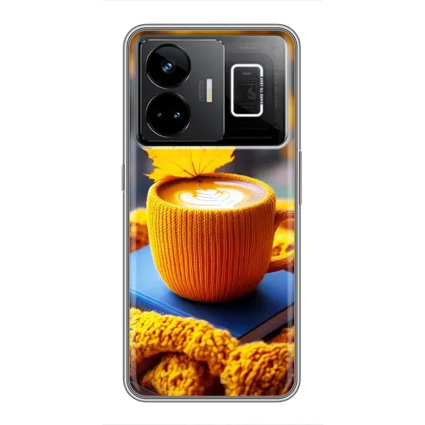 Чохол з принтом «Кава на жовтому пледі» для Realme GT3