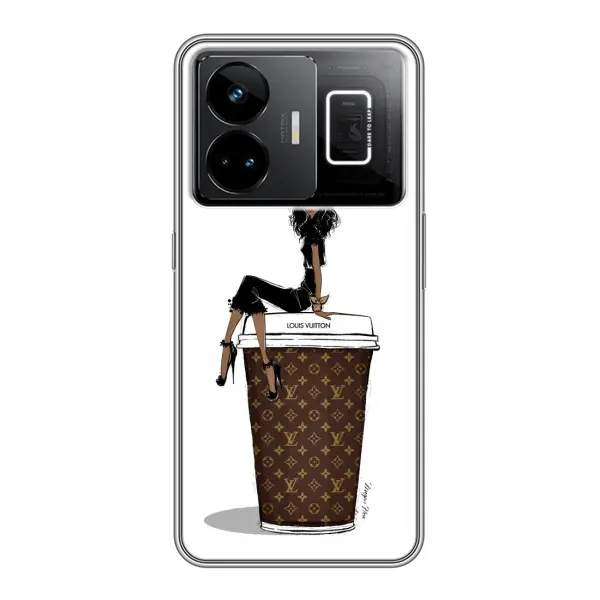 Чохол з принтом «кава LOUIS VUITTON» для Realme GT3 Чохол з принтом «кава LOUIS VUITTON» для Realme GT3
