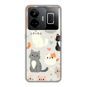 Чехол с принтом «Коллаж котов» для Realme GT3