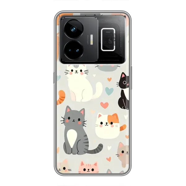 Чехол с принтом «Коллаж котов» для Realme GT3 Чехол с принтом «Коллаж котов» для Realme GT3