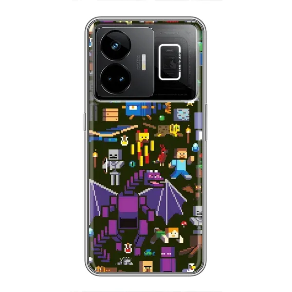 Чохол з принтом «Колаж Майнкрафт» для Realme GT3