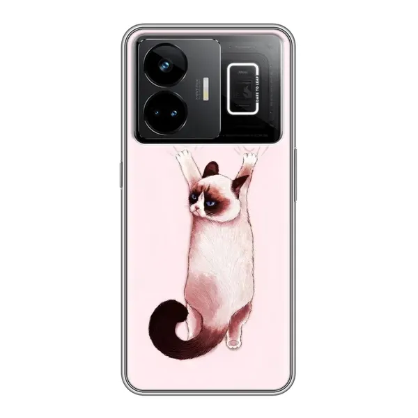 Чохол з принтом «Котик падає» для Realme GT3 Чохол з принтом «Котик падає» для Realme GT3