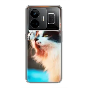 Чохол з принтом «Котик з метеликом» для Realme GT3