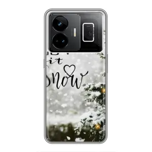 Новорічні, Святкові Чохли для Realme GT3 - 2024 год (Let it snow)
