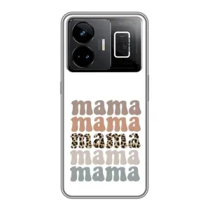Чехол с принтом «Текстовый коллаж мама» для Realme GT3
