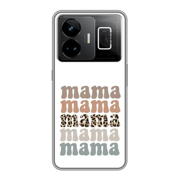 Чехол с принтом «Текстовый коллаж мама» для Realme GT3
