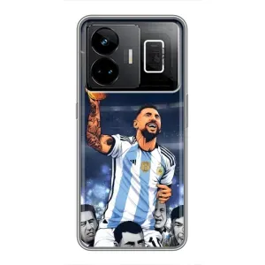 Чохли для Realme GT3 (Leo чемпіон) (AlphaPrint) (Мессі з кубком)
