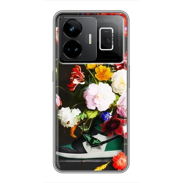 Чехол с принтом «Nike цветы» для Realme GT3