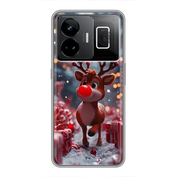 Чохол з принтом «Олень серед подарунків» для Realme GT3