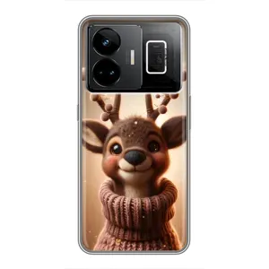 Чохол з принтом «Олень в светрі» для Realme GT3