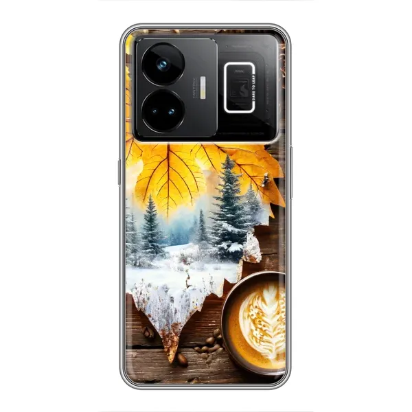 Чохол з принтом «Осінньо-зимова кава» для Realme GT3