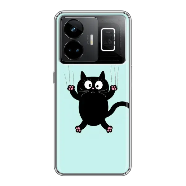 Чехол с принтом «Падающий кот» для Realme GT3 Чехол с принтом «Падающий кот» для Realme GT3