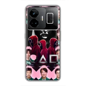 Чехол Гра в кальмара для Realme GT3 (Участники Игра кальмара)