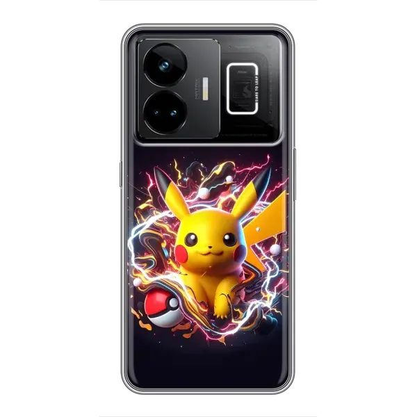 Чехол с принтом «Пикачу с мячом» для Realme GT3 Чехол с принтом «Пикачу с мячом» для Realme GT3