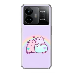 Чохол з принтом «Радужний котик» для Realme GT3