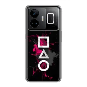 Чехол Гра в кальмара для Realme GT3 (Символы Игра кальмара)