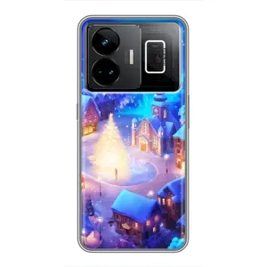 Рождественские Чехлы для Realme GT3 (VPrint) (Рождественский город)