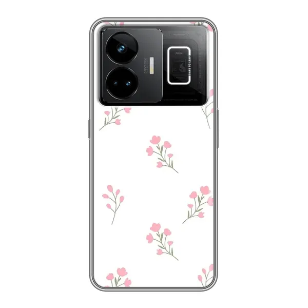 Чехол с принтом «Розовые цветы» для Realme GT3