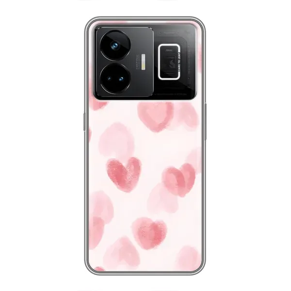 Чехол с принтом «Розовые сердечки» для Realme GT3 Чехол с принтом «Розовые сердечки» для Realme GT3