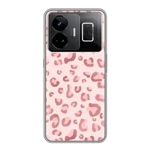 Чехол с розовым рисунком для Realme GT3 (Розовый леопард)