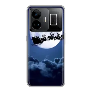 Новорічні Чохли для РеалМi GT3 (VPrint) (Санта - місяць)