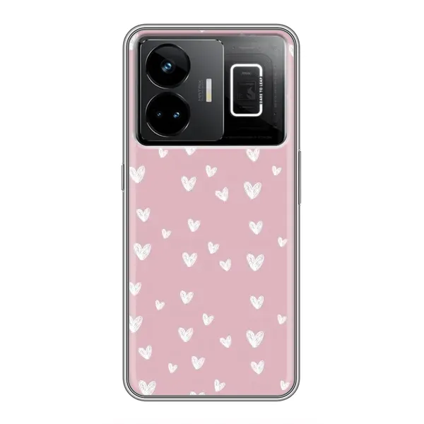Чехол с принтом «Сердечки на розовом» для Realme GT3 Чехол с принтом «Сердечки на розовом» для Realme GT3