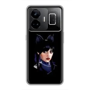 Чехлы Венсдей на Realme GT3 Уэнсдей (AlphaPrint) (серьезная Уэнздей)