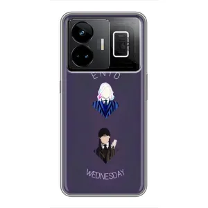 Чехлы Венсдей на Realme GT3 Уэнсдей (AlphaPrint) (Уэнздей и подруга)