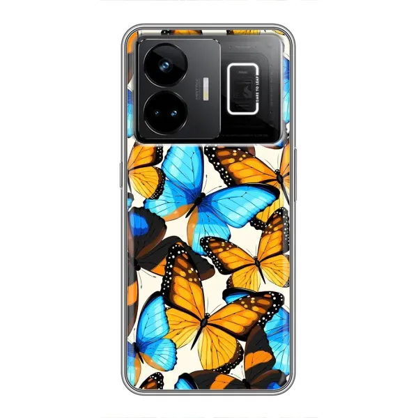 Чехол с принтом «Яркие бабочки» для Realme GT3 Чехол с принтом «Яркие бабочки» для Realme GT3