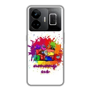 Чехол Амонг Ас для Realme GT3 (AlphaPrint) (Яркий АмонгАс)