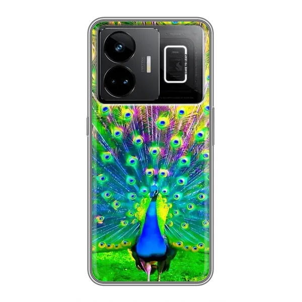 Чохол з принтом «Яскравий Павлин» для Realme GT3 Чохол з принтом «Яскравий Павлин» для Realme GT3