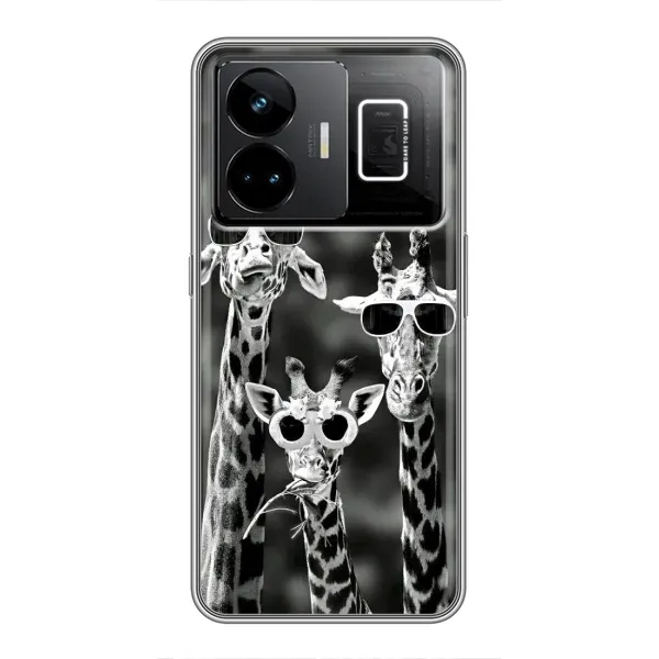 Чехол с принтом «Жирафы в очках» для Realme GT3
