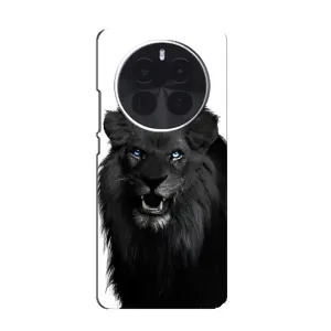 Чехлы с картинками животных Realme GT5 Pro (Черный ЛЕВ)