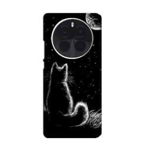 Чохол з принтом для Realme GT5 Pro (AlphaPrint) Модні коти (Котик і місяць)