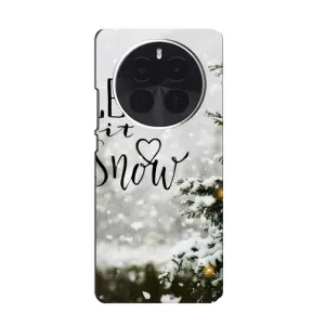 Новогодние, Праздничные Чехлы для Realme GT5 Pro - 2024 год (Let it snow)