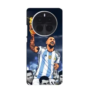 Чехлы для Realme GT5 Pro (Leo чемпион) (AlphaPrint) (Месси с кубком)