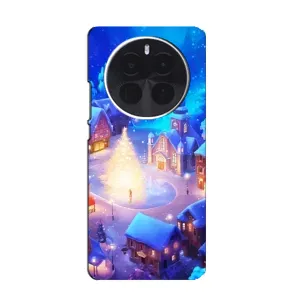 Рождественские Чехлы для Realme GT5 Pro (VPrint) (Рождественский город)