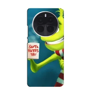 Рождественские Чехлы для Realme GT5 Pro (VPrint) (Зеленый Гринч)