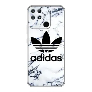 Чехлы Адидас для Realme NARZO 30A (AlphaPrint) (Адидас на мраморе)