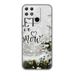Новогодние, Праздничные Чехлы для Realme NARZO 30A - 2024 год (Let it snow)
