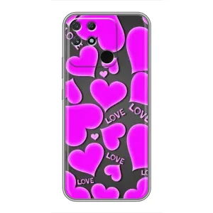 Чехлы для любимой на РєалМє НАРЗО 30А (VPrint) (Pink hearts)