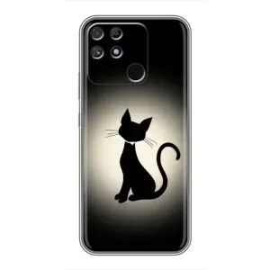 Чохол з принтом для Realme NARZO 30A (AlphaPrint) Модні коти (Силует котика)
