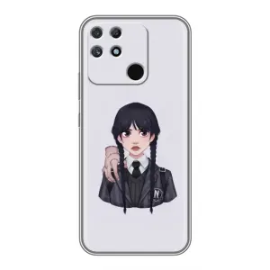 Чехлы Венсдей на Realme NARZO 30A Уэнсдей (AlphaPrint) (Уэнздей и Вещь)
