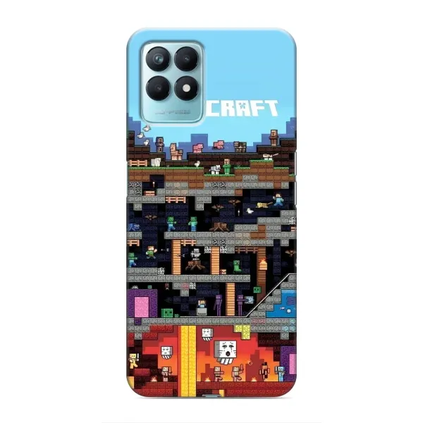 Чехол с принтом «фон Minecraft» для Realme NARZO 50 Чехол с принтом «фон Minecraft» для Realme NARZO 50