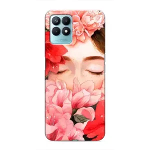 Чехлы (ART) Цветы на Realme NARZO 50 (VPrint) (Глаза в цветах)