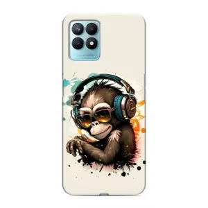 Чехол с принтом «Макака в наушниках» для Realme NARZO 50