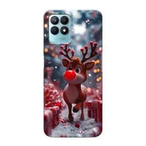 Яркий чехол для Realme NARZO 50 с Зимними Оленятами (Олень среди подарков)