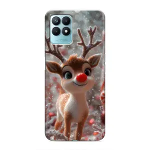 Яркий чехол для Realme NARZO 50 с Зимними Оленятами