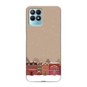 Новогодние, Праздничные Чехлы для Realme NARZO 50 - 2024 год (Зимний город)