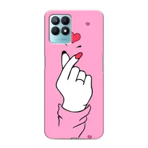 Чехол с принтом для Realme NARZO 50 (AlphaPrint - Знак сердечка)